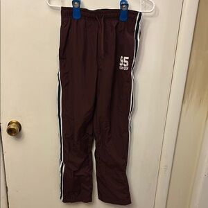 OshKosh B'gosh Burgundy Joggers with White Stripes